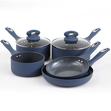 GraniteStone Blue Stainless Steel Nonstick Pots and Pans Set -10