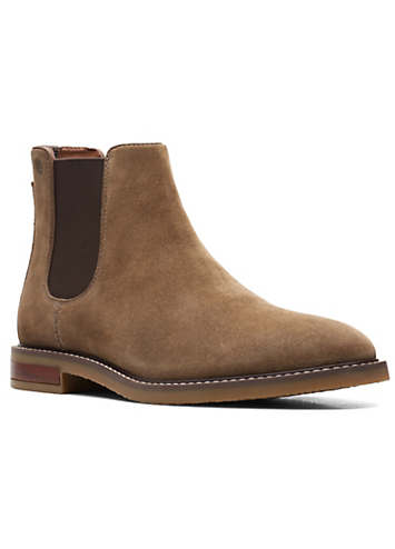 Clarks hinman sale suede chelsea boots