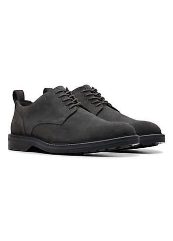 Clarks Men s Dark Grey Suede Aldwin Lace Shoes Grattan