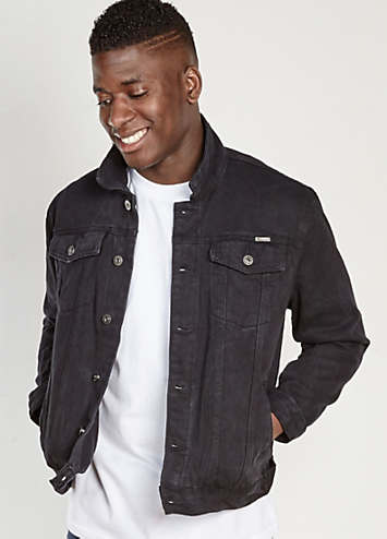 black trucker denim jacket