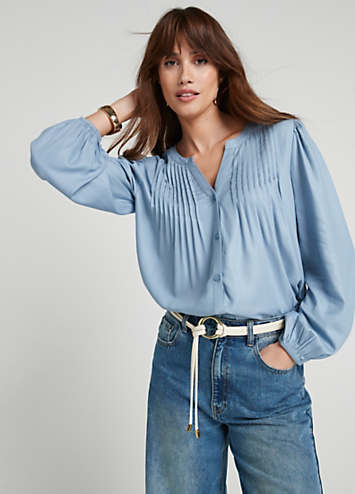 Bright Yellow Pintucks Shirt