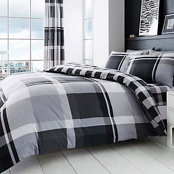 Gaveno Cavailia Waverly Check Duvet Cover Set - Grey