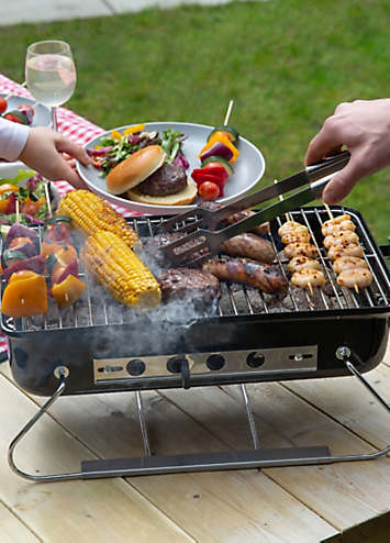 George Foreman On The Go Portable Charcoal BBQ Grattan