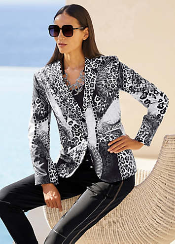 Grey hot sale snakeskin blazer