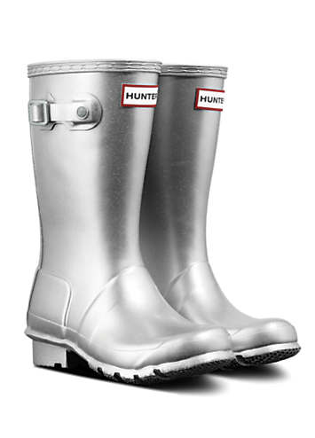 womens silver wellies