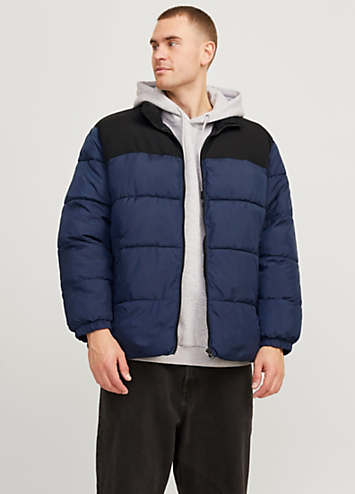 Plus size quilted jacket with hood deals