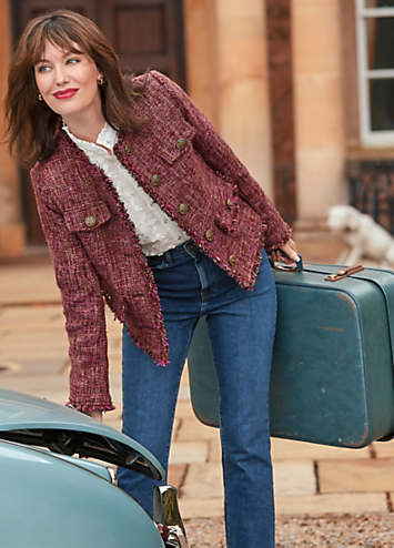 Joe Browns Frayed Edge Cropped Tweed Jacket | Grattan