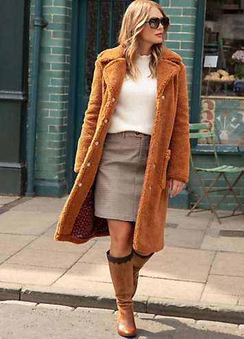 suede teddy coat