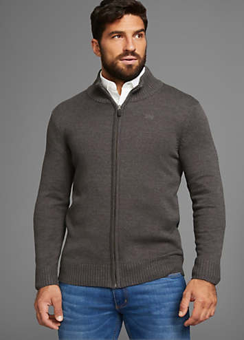 Man's World Zip Up Cardigan | Grattan