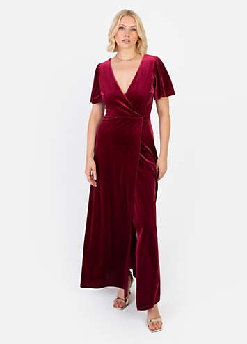 chinese dress ladies New Lacausa Anthropologie Crimson Cranberry Satin Maxi Dress