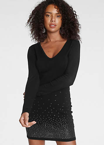 Melrose Rhinestones Embellished Knit 