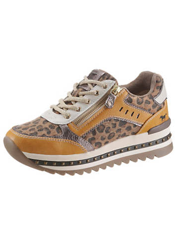 leopard print platform trainers