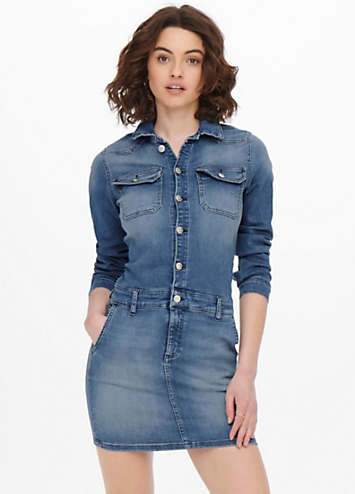 only denim shirt dress