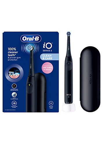 Oral B iO2 Night Black Electric Toothbrush with Travel Case | Grattan