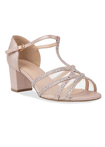 Nude block heel hot sale sandals wide fit