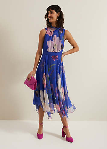 【Phase Eight】英国発！ Lucinda ドット DRESS ブラック リボン Lucinda Spot Dress | Phase Eight UK |