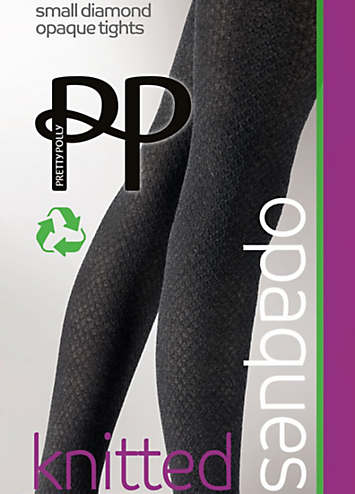 Pretty Polly Small Diamond Knitted Tights Grattan