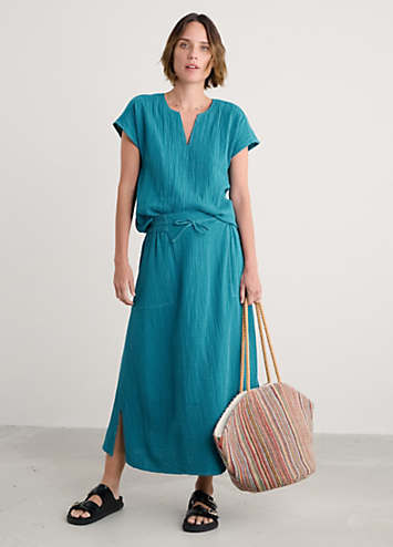 Seasalt Cornwall Bee Orchid Maxi Skirt | Grattan