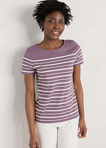 Seasalt Cornwall Sailor T-Shirt Purple | Grattan