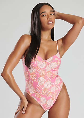 Pink store pineapple swimwear