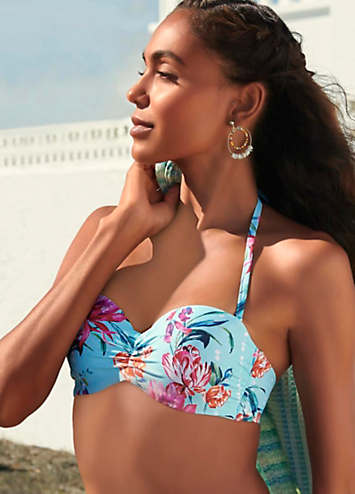 Modern' Floral Print Underwired Tankini Top by Sunseeker
