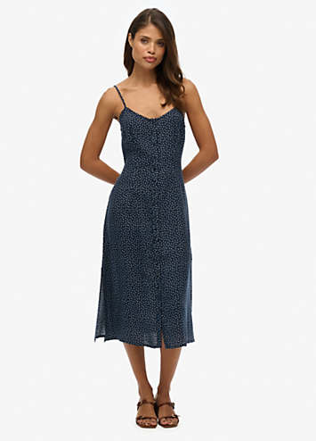 Superdry Print Button Down Cami Midi Dress | Grattan