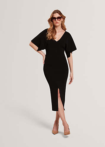 Ted Baker Rebexxa V-Neck Knitted Midi Dress | Grattan