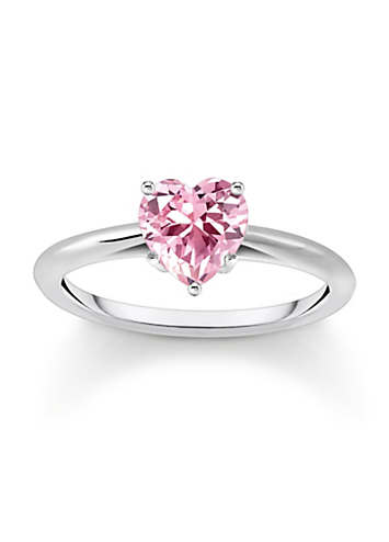 Thomas Sabo Sterling Silver Pink Ring | Grattan