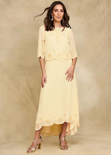 Together Lemon Beaded Hi Low Hem Maxi Dress | Grattan Together Lemon Beaded Hi Low Hem Maxi Dress | Grattan