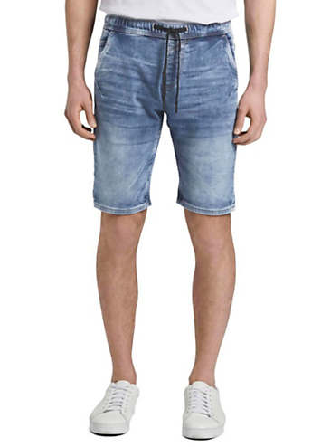 denim sweat shorts