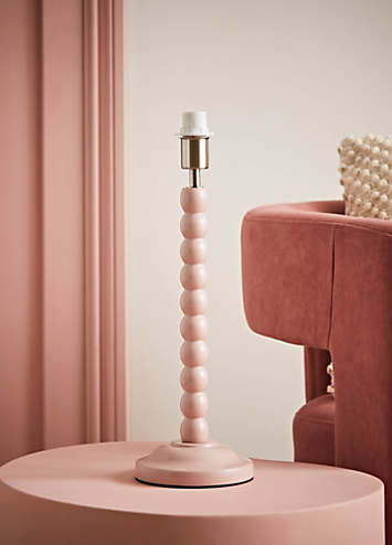 ValueLights Mix Match Bobbles Painted Rose Pink Table Lamp