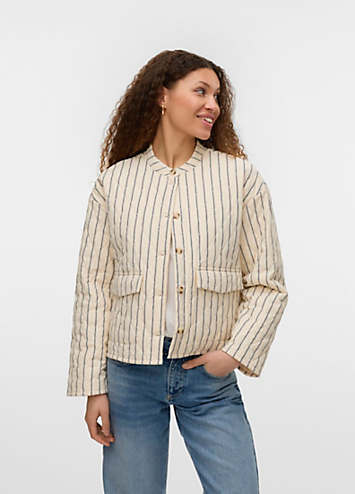 Vero Moda Vera Striped Quilted Jacket | Grattan