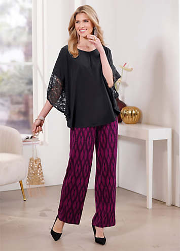 Jersey plus hot sale size palazzo pants