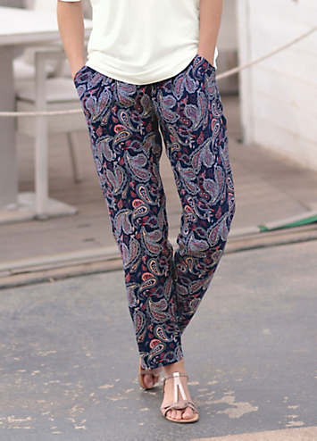 Ladies printed clearance summer trousers