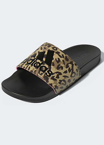 adidas leopard sliders