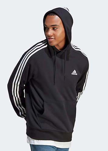 adidas essentials 3 stripe hoodie