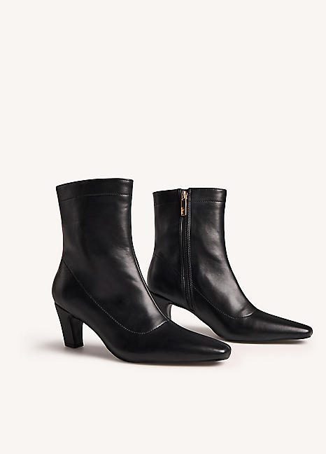 365 by Freemans Black Curved Heel Ankle Boots Grattan