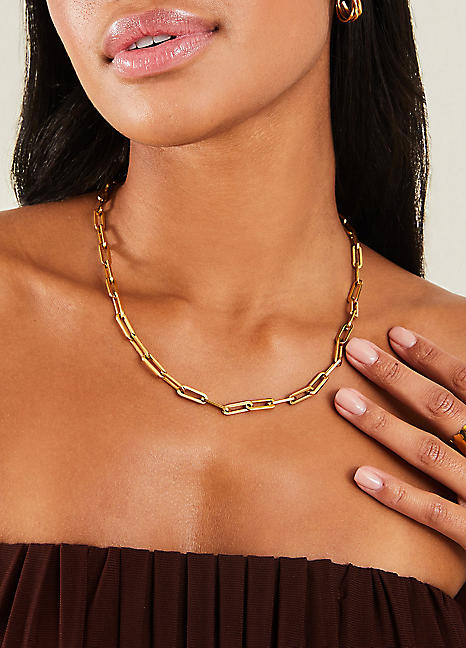 Accessorize Stainless Steel Chunky Chain Necklace | Grattan