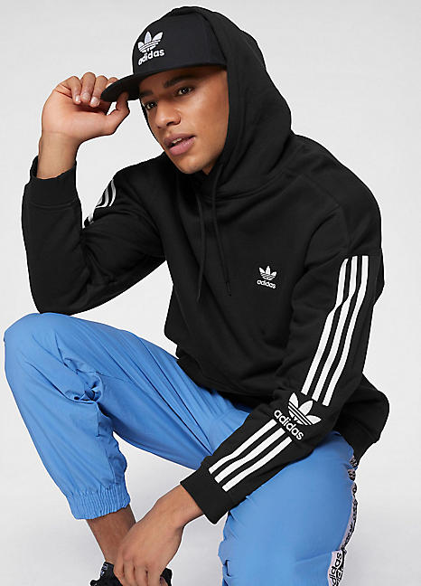 adidas logo print tunic hoodie