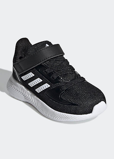 adidas black strap trainers