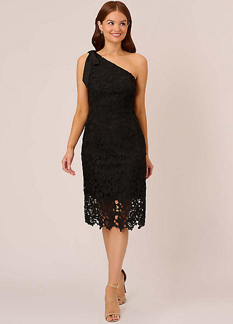 Adrianna Papell One Shoulder Lace Midi Dress Grattan