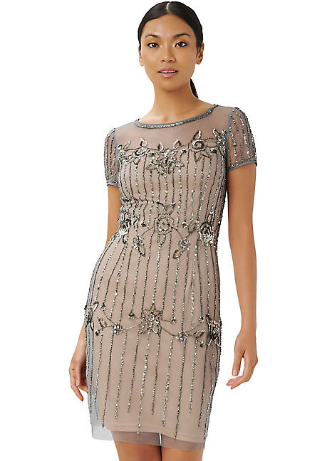 Adrianna Papell Studio Beaded Short Dress Grattan