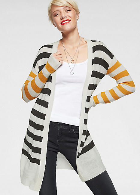 striped cardigan