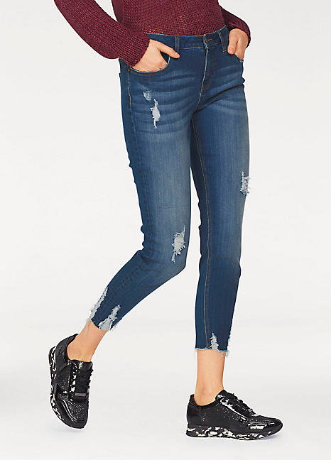 slim fit cropped jeans