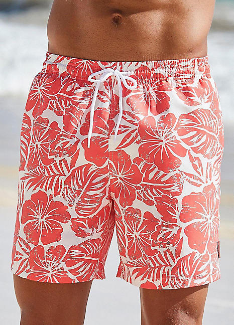 Bench Tropical Print Swim Shorts | Grattan