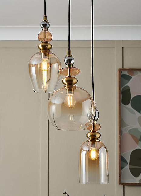 BHS Seline Cascade 3 Ceiling Pendant Light | Grattan