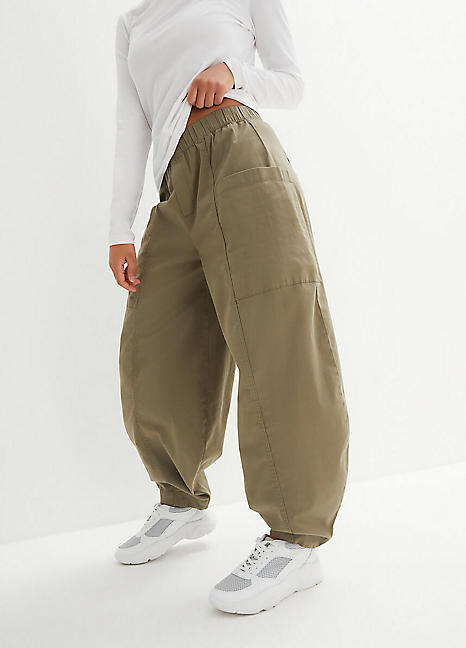 【PORTERNA】Dran Balloon Trousers Work Balloon Pants — Black – La Garçonne