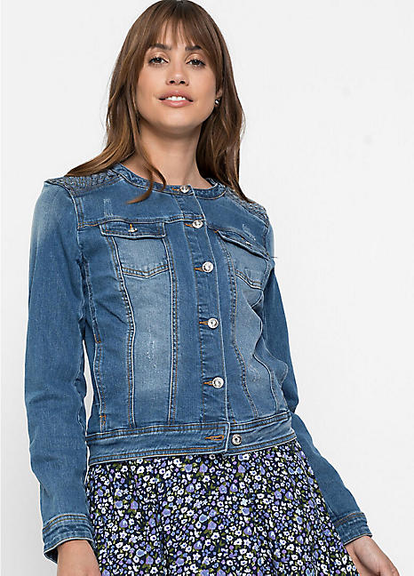 bonprix Braided Denim Jacket | Grattan