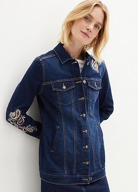 Short Sleeve Denim Jacket by bonprix