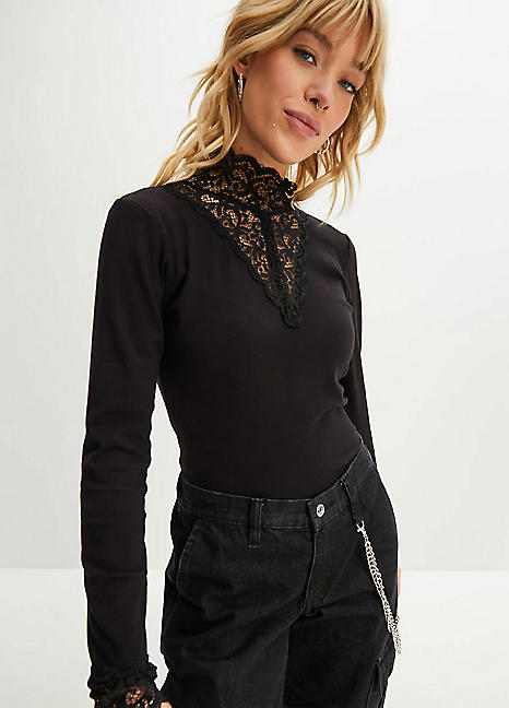 In The Style x Jac Jossa Black Lace Bodysuit